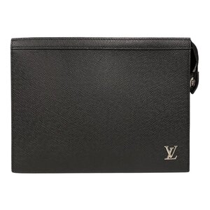 LOUIS VUITTON ルイヴィトン M30450 ポシェット・ヴォワヤージュMM タイガ セカンドバッグ ブラック ノワール シルバー金具 メンズ レディ