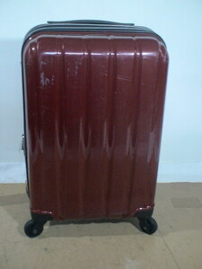 3253　赤 TSAロック付　スーツケース　キャリケース　旅行用　ビジネストラベルバック