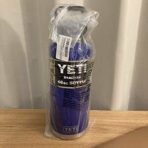 YETI Rambler 46オンスボトル 真空断熱 ステンレススチール チャグキャップ付き 希少なオフショアブルー Offshore Blue