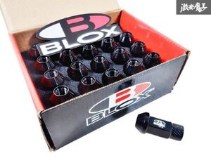 ★未使用★BLOX ホイールナット レーシングナット アルミ M12×1.25 20個 ブラック ステッカー付 日産 スズキ スバル 即納 棚