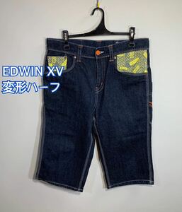 ■EDWIN エドウィン■XV 変形ハーフジーンズ:W32☆TS-255