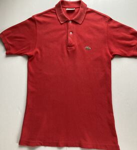 ビンテージ◆80s 90s CHEMISE LACOSTE ラコステ　鹿の子 半袖ポロシャツ　ボーイズサイズ16 メンズM位　フレラコ