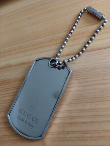 GUCCI（グッチ) シルバー925ドッグタグペンダントトップ カラー:シルバー系 刻印:925 made in italy