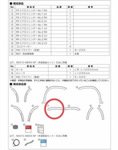 レクサスRX 20系　後期　TRDエアロフェンダー　ホワイトノーヴァガラスフレーク(083) ⑦RRエアロフェンダー No.2 RH