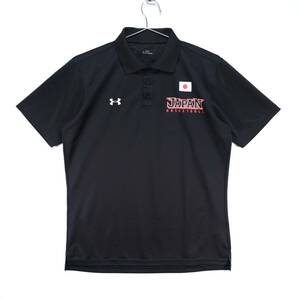 【送料無料】UNDER ARMOUR(アンダーアーマー)/UA JAPAN パフォーマンス ポロシャツ/バスケットボール日本代表/ドライ素材/ブラック/Mサイズ