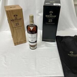 The MACALLAN ザ マッカラン 25年 ヴィンテージ 2019 シェリーオーク 700ml 木箱 専用袋 外箱