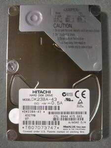 4.3GB HITACHI DK238A-43 2.5インチ 9.5mm IDE ②