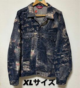 定価以下 XL Supreme Archive Denim Jacquard Trucker Jacket Blue ブルー デニムジャケット