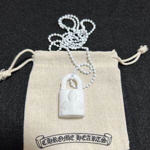 Chrome Hearts ラバー ネックレス パドロック 南京錠　ホワイト