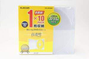 【未使用】ELECOM エレコム CCD-JSCS10CR Blu-ray/DVD/CDケース　10パック A-236