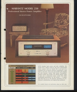 Marantz Model250の英語カタログ マランツ 管7358