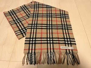 BURBERRY　バーバリー　マフラー　カシミア100％　キャメル　ヴィンテージチェック 送料無料!!!