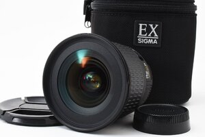 Sigma 20mm f/1.8D EX DG RF Nikon Fマウント [美品] ケース 前後キャップ付き 広角レンズ フルサイズ対応