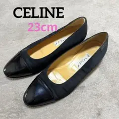 CELINE セリーヌ　パンプス　ローヒール　ブラック　　23cm レディース