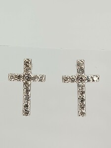 ☆K18wg★天然ダイヤ0.16ct☆ピアス★58