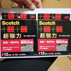 3M Scotch 超強力　両面テープ　2個セット　PVG-12 超強力両面テープ スコッチ 3M