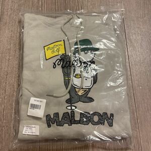 HA670 未着用タグ付き MALBON GOLF フーディ Caddy Bear Hoodie sizeL パーカー 裏起毛 ゴルフウェア M-7314-BON-L