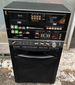 【動作品】clarion クラリオン　カラオケ機器　DOUBLE CASSETTE / 8 TRACK KARAOKE PLAYER MW-3800A