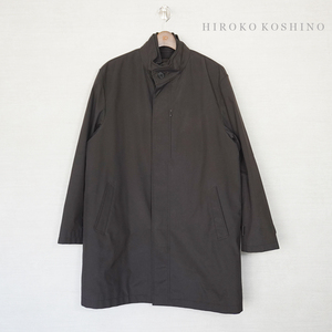 ヒロコ コシノ オム HIROKO KOSHINO homme キルティング ライナー 付 コート メンズ LL ダーク ブラウン 茶 系 アウター ビジネス スーツ