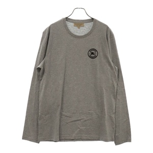 BURBERRY バーバリー Emblem Long Sleeve T-Shirt 8004255 エンブレムロゴ刺繍長袖Tシャツ グレー