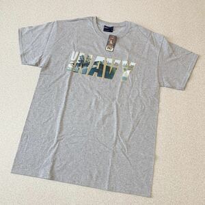 OKINAWA 米軍放出品　US NAVY　ロゴプリントTシャツ　LARGE 米海軍