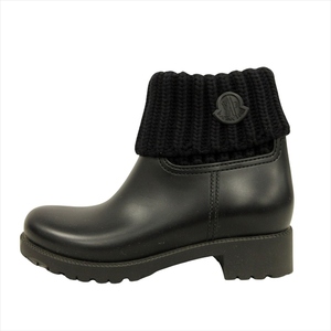 美品 モンクレール MONCLER ジネット Ginette アンクル ブーツ シューズ ショート 212111F113018 size39 24.5cm 黒 ブラック レディース