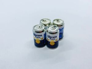 ミニチュア 缶ビール 4本セット 検索→リーメント ドールハウス シルバニア リカちゃんままごと 食玩 ぷちサンプル コロナビール2
