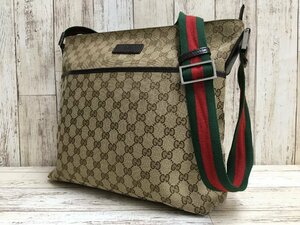 168B GUCCI グッチ オールド GG キャンバス 189751 ショルダーバッグ【中古】