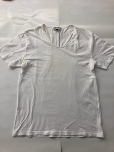 ☆即決*USED【クランプリュスオム KLEIN PLUS HOMME】メンズ 半袖Tシャツ*白*48サイズ☆