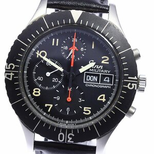 ☆良品 【Sinn】ジン ミリタリー パイロット クロノグラフ デイデイト 156B 自動巻き メンズ_721351【ev20】