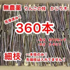 かじり木　360本　りんごの枝　青森県産　小動物