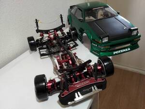 [ジャンク品]　ヨコモ　DRB ？　AE86　トレノ　1/10　ドリフト　電動RC　ドリパケ　オーバードーズ　yokomo　overdose