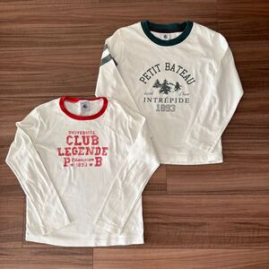 プチバトー Tシャツ ロンT 長袖 ② 2枚セット6ans116cm