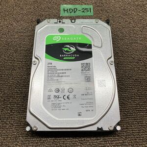 HDD-251 激安 HDD2TB 3.5インチ SATA 17887時間 内蔵HDD SEAGATE ST2000DM005-2CW102 Crystaldiskinfoにて正常品 中古