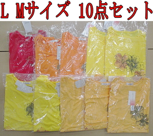Zな4353 未使用 LULUAN ルルアン 半袖Tシャツ L、Mサイズ 日本製 花柄 10点セット 夏用 トップス 女性 レディース