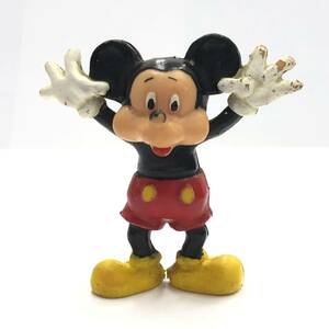 フィギュア 「ミッキーマウス：MADE IN HONGKONG(香港製)」 高さ：約5.3cm ディズニー：Disney 剥げあり ビンテージ・アンティークトイ