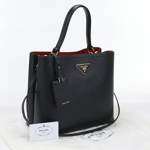 中古良品プラダPRADA 2WAYハンドバッグ レザー 1BA211 2ERX F0LJ4 ブラック系 ランク：A us-2 2WAY ショルダー レディース