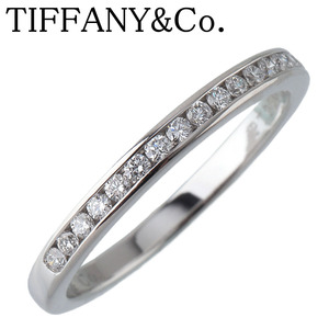 ティファニー チャネル ハーフエタニティ ハーフサークル ダイヤ リング 12.5号 幅2.2mm PT950 新品仕上げ済 TIFFANY【20440】