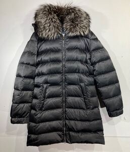 48-88 PRADA プラダ フォックスファー 42 ロング ダウンコート 28G062 レディース