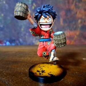 ルフィ　リペイント塗装済み完成品/ワンピース/ワールドコレクタブルフィギュア/ワーコレ/WCF/ ONEPIECE figure repaint