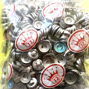 平くるみボタン金具（12ｍｍ）500個セット