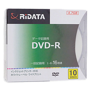 RiTEK データ用 DVD-R RIDATA D-RCP16X.PW10RD SC D 16倍速 10枚組 [管理:1000025186]