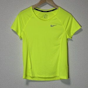 NIKE ナイキ ショート スリーブ 半 袖 T シャツ プラ クティス L 黄色 イエロー トレーニング スポーツ ランニング ジョギング ウエア S71