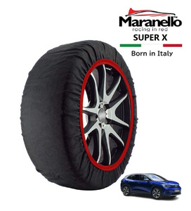 Maranello正規品 スノーソックス ワーゲン ID.4 ライト ZAA-E2EBJ リア 235/60R18 18インチ SUPER X 布製 タイヤ チェーン イタリア製