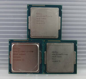 【中古】Intel CPU i7-4790/3.60GHZ×3個【作動機器より取り外し品】