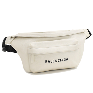 バレンシアガ EVERYDAY エブリデイ ベルトパック ボディバッグ 552375 レザー ホワイト ロゴ BALENCIAGA