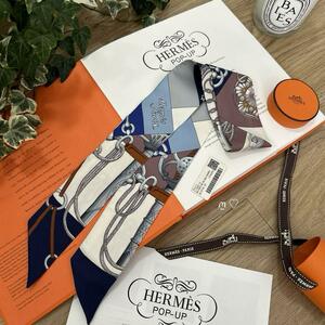 送料無料　HERMES　エルメス　ツイリー　クリケティス　シルクスカーフ　バッグチャーム