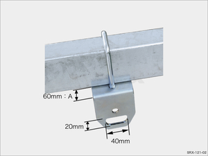 SOREX（ソレックス）トレーラー用マルチフック2（A寸法：60mm） 1個（SRX-121-02）