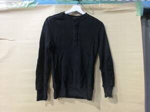 T【V6-52】【60サイズ】▲ヘルムートラング カットソー 長袖 ワッフル/HELMUT LANG/ブラック /Mサイズ/レディースファッション