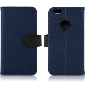 即決・送料込)【カードや紙幣が収納できる手帳型ケース】ahha iPhone6s Plus/6 Plus MCKAY Wallet Flip Case Blue